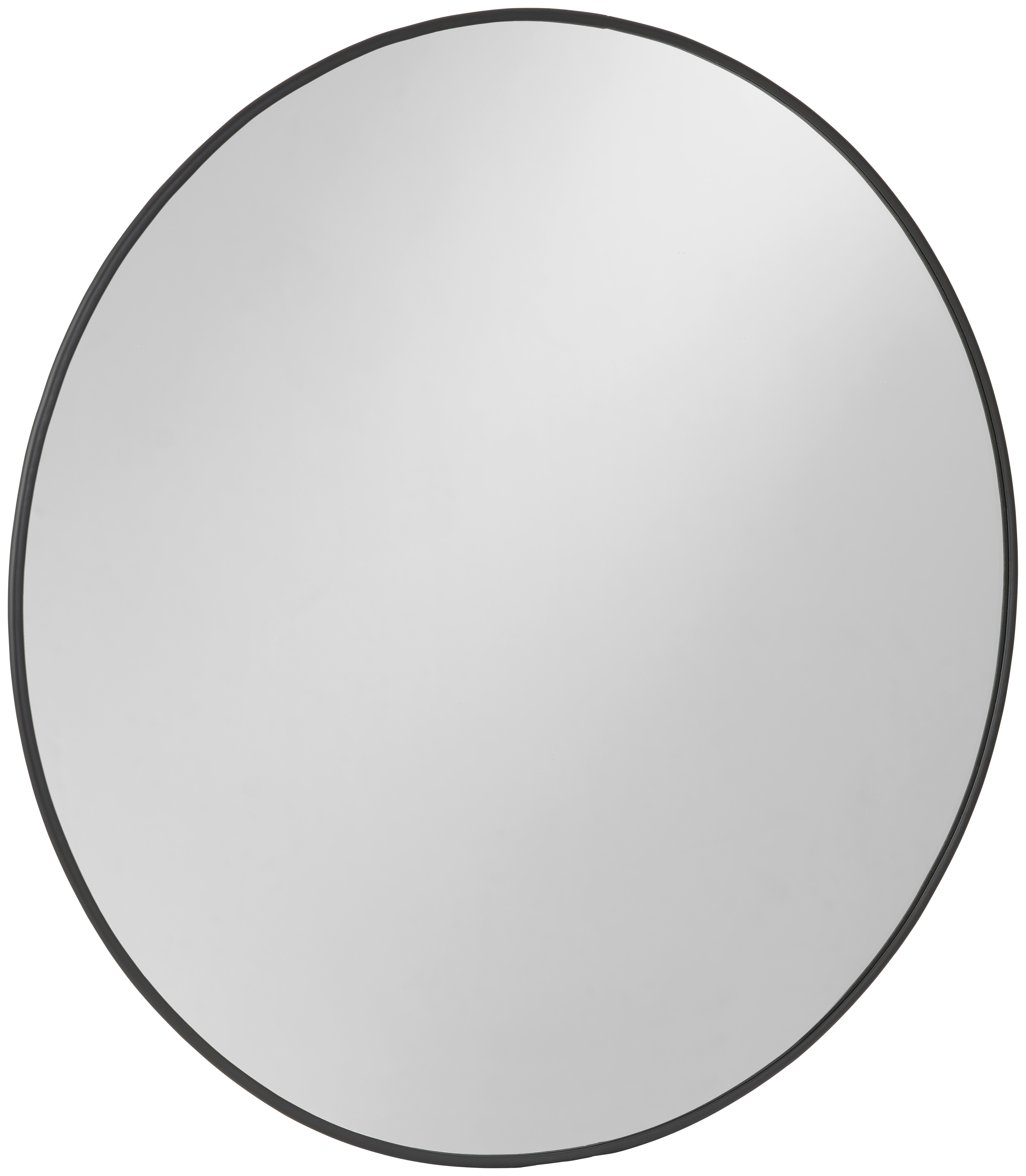 Spiegel Round Ii Schwarz Ø 45 Cm - Schwarz, Trend, Glas (45/45/0,9cm)
