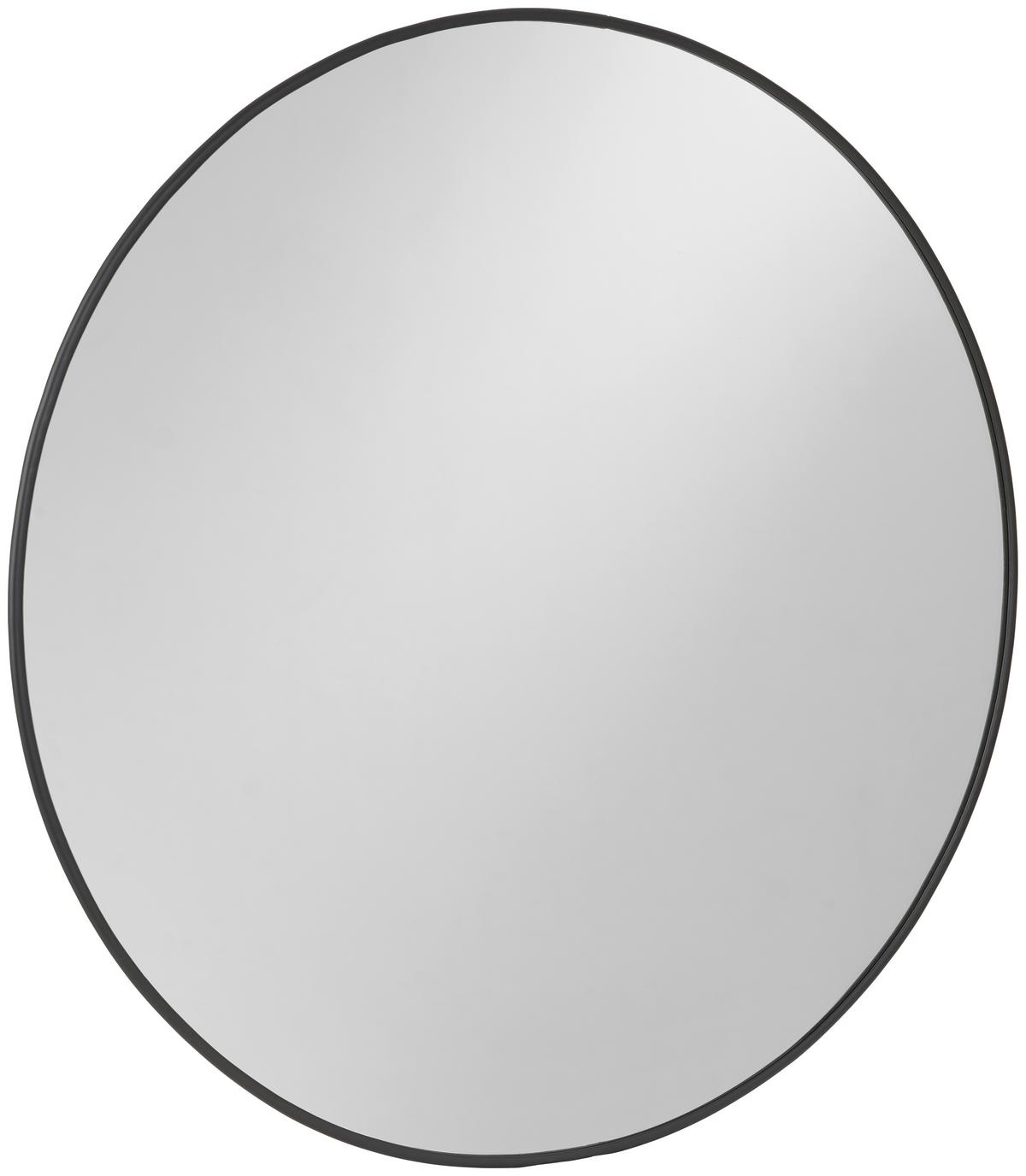 Spiegel Round II Schwarz Ø 45 cm - Schwarz, Trend, Glas (45/45/0,9cm)