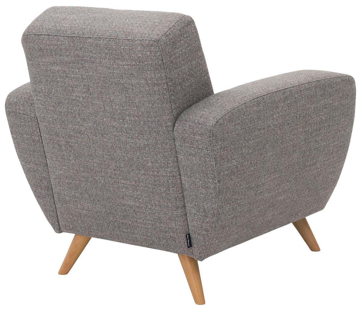 Polstersessel Mit Armlehnen Jerry Grau - Naturfarben/Grau, Design, Textil (83/85/82cm) - Max Winzer