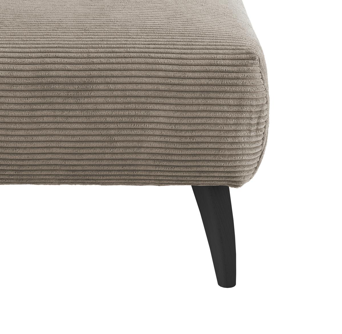 Hocker Colori Graubraun B: 66 cm - Graubraun/Schwarz, MODERN, Holz/Textil (66/44/66cm) - MID.YOU