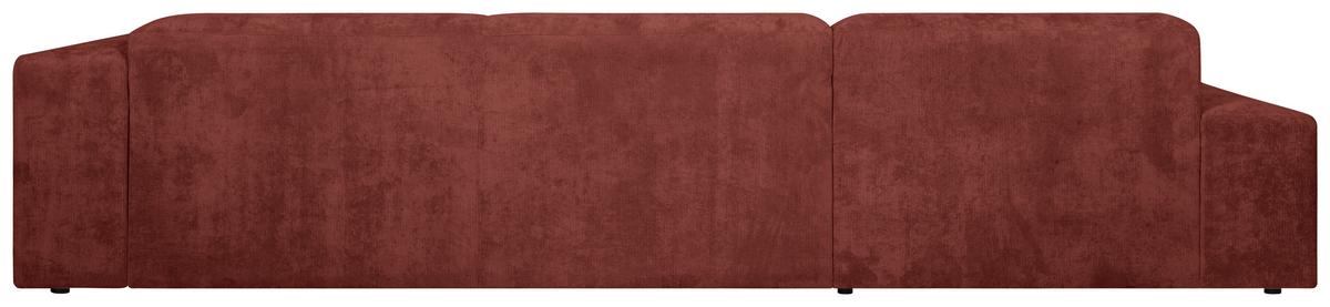 Ecksofa Hannah Rot 170x343 cm - Rot/Schwarz, Design, Textil (170/343cm) - MID.YOU