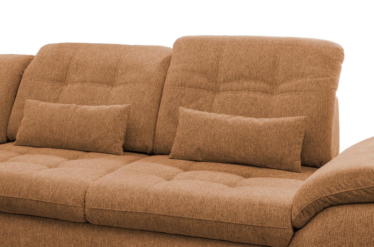 Ecksofa mit Bettkasten Rigatti Currygelb S: 184x314cm - Chromfarben/Currygelb, MODERN, Textil (184/314cm) - Livetastic