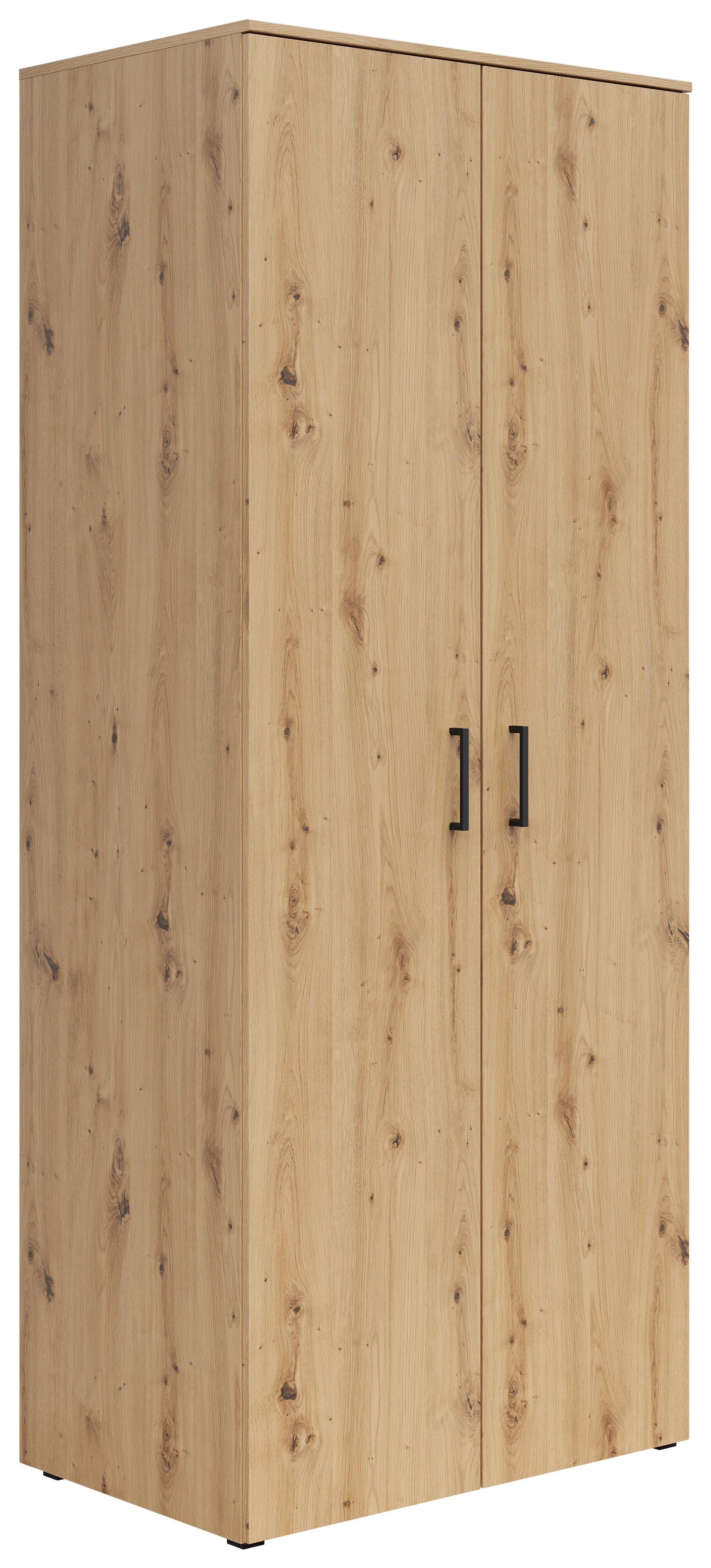 SKRIŇA Multistauraum - čierna/dub artisan, Modern, kompozitné drevo/plast (80/195/52cm)