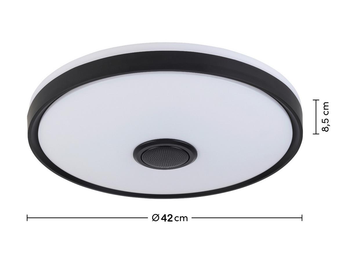 STROPNÉ LED SVIETIDLO MIRSADA -TUYA- - čierna/biela, kov/plast (42/8,5cm) - Premium Living