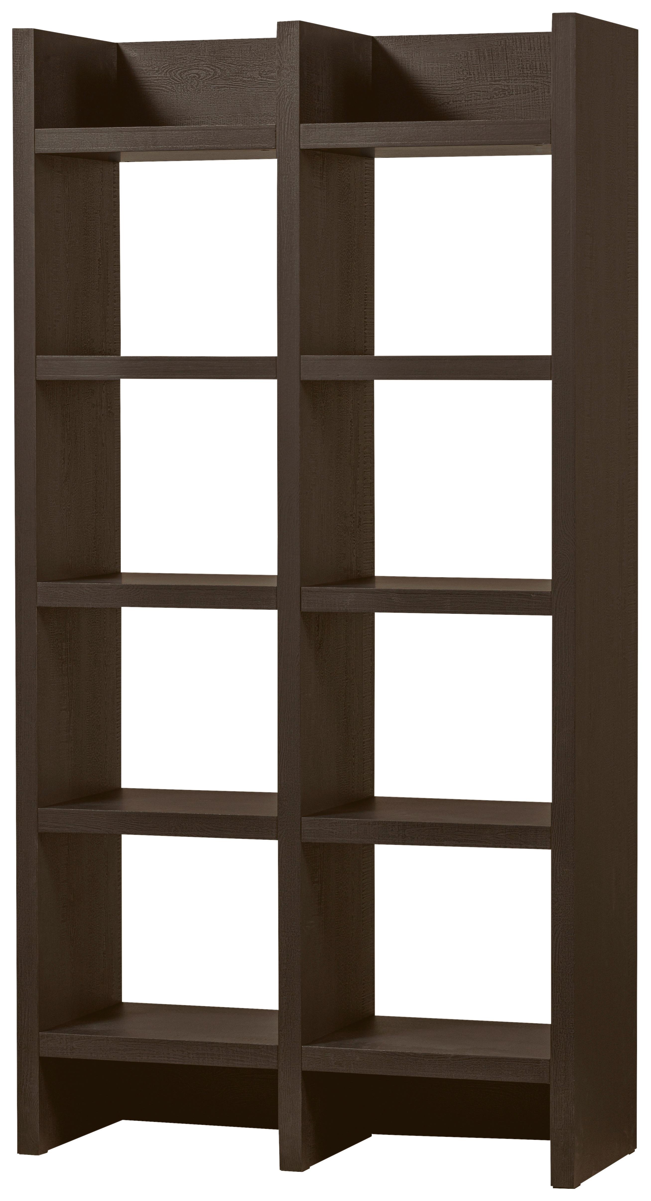 Regal Timo Dunkelbraun B: 100cm - Dunkelbraun, Design, Holzwerkstoff (100/195/40cm) - Livetastic