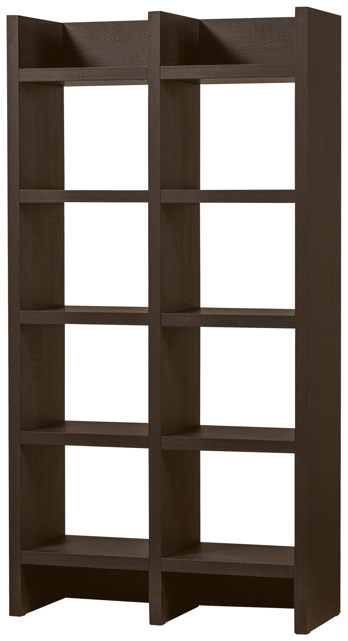 Regal Timo Dunkelbraun B: 100cm - Dunkelbraun, Design, Holzwerkstoff (100/195/40cm) - Livetastic