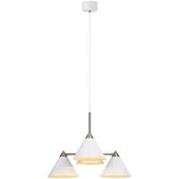 Hängeleuchte Klint Pendant 4l White/Steel - Weiß, Basics, Metall (57/46/57cm) - Markslöjd