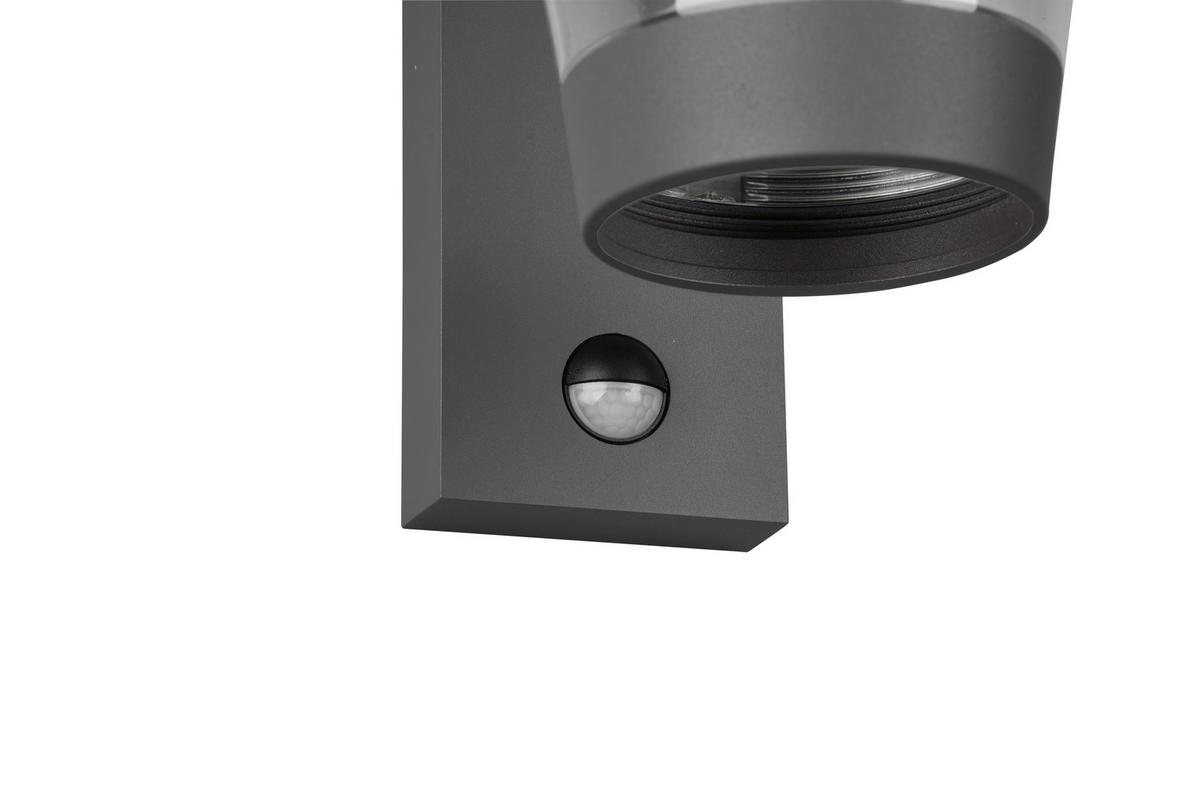 Außenwandleuchte 211069142 Cavado - Klar/Anthrazit, Basics, Kunststoff/Metall (16/28/23cm) - Trio Leuchten