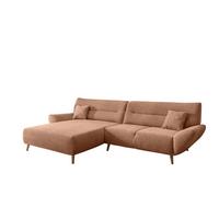Ecksofa Chenille Koralle S: 166x290 cm - Wildeiche/Koralle, MODERN, Textil (166/290cm) - MID.YOU