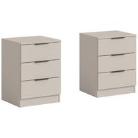 NACHTKÄSTCHENSET Kopenhagen Kaschmir 2-teilig - Kaschmir/Schwarz, MODERN, Holzwerkstoff (45/60/40cm) - Livetastic