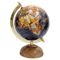 Globus Globi - Goldfarben/Multicolor, MODERN, Holz/Papier (19/16/25cm) - Luca Bessoni