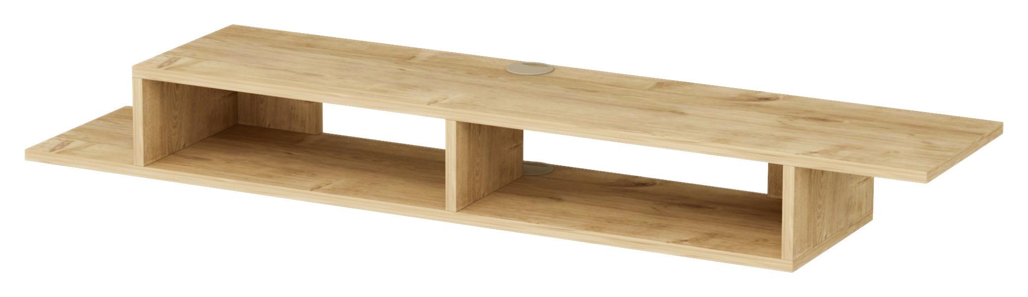 Wandboard Artemis TV-Wandregal - Eichefarben, Design, Holzwerkstoff (149/16,4/29,6cm) - Livetastic