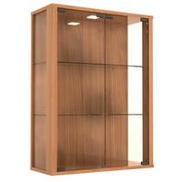 Hängevitrine Udina Nussbaumfarben B: 60 cm - Transparent/Nussbaumfarben, LIFESTYLE, Glas/Holzwerkstoff (60/80/25cm) - MID.YOU