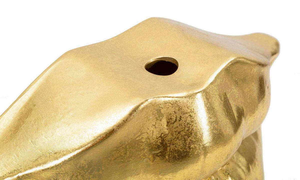 Vase Mouth Lip Goldfarben B: 23 cm - Goldfarben, Basics, Kunststoff (23/12/8cm)