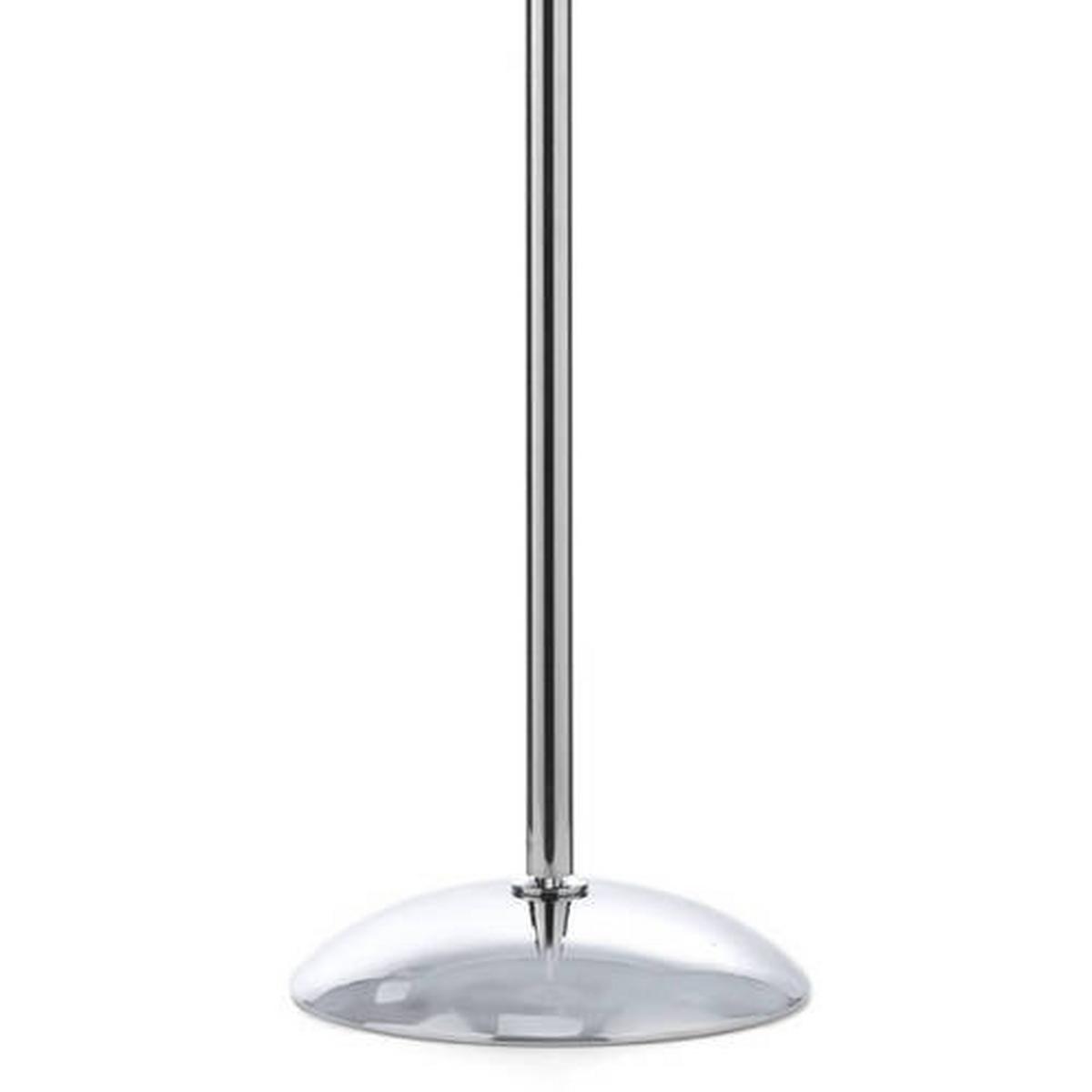 Stehleuchte 4917/ptn - Chromfarben/Schwarz, KONVENTIONELL, Textil/Metall (35/180cm)