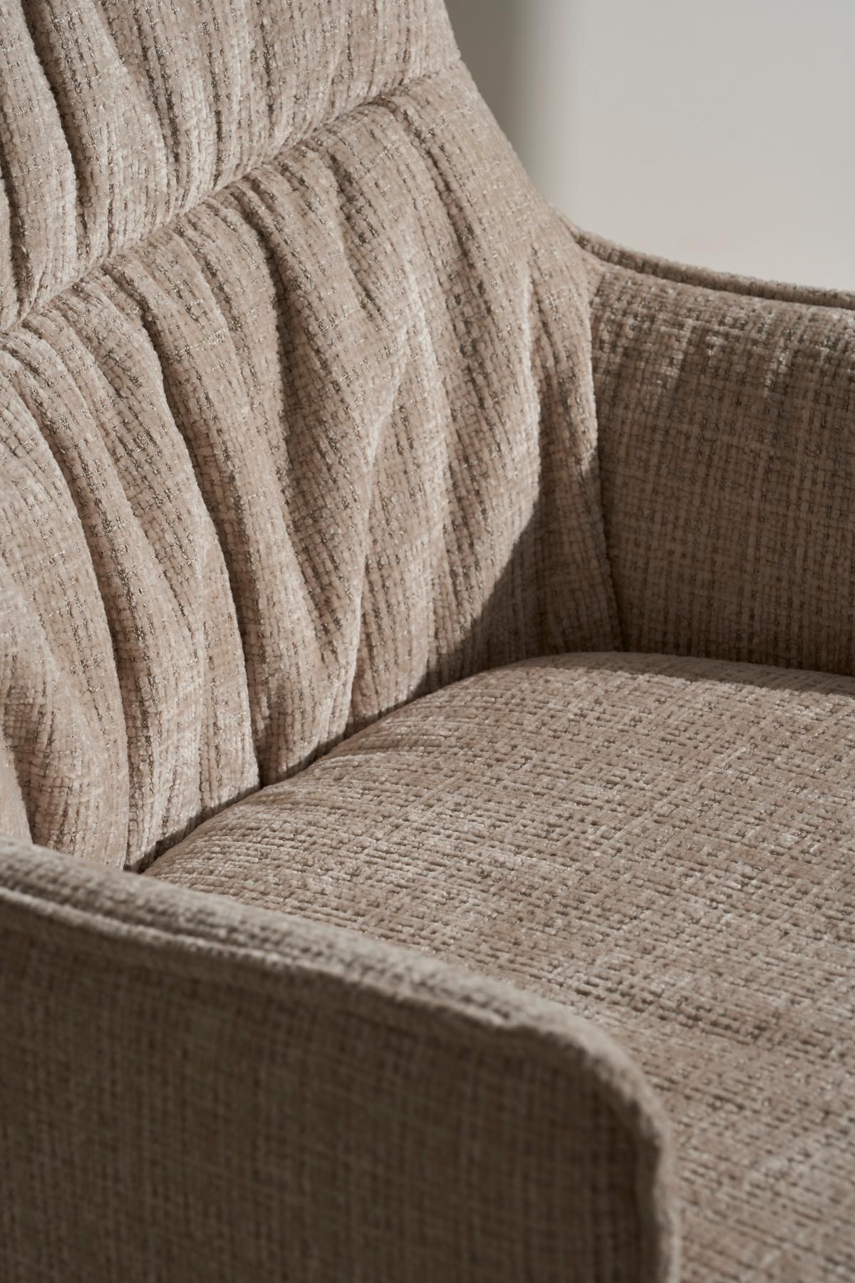 Armlehnstuhl Aria Beige B: 57 cm - Beige, MODERN, Holz/Textil (57/90/67cm) - Livetastic