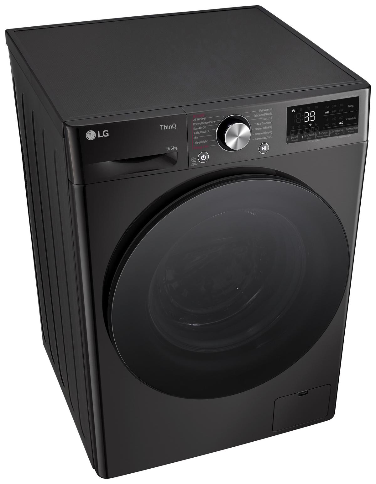 Waschtrockner W4wr7096yb W4wr7096yb - Schwarz, Trend, Glas/Kunststoff (60/85/62cm) - LG