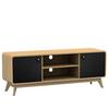 Lowboard Cassie Schwarz Eichefarben B: 140 Cm - Eichefarben/Schwarz, Design, Holz/Holzwerkstoff (140/53/39cm) - MID.YOU