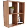 Nástenný regál Alex - dub wotan, Modern, kompozitné drevo (60/60/18cm) - Based