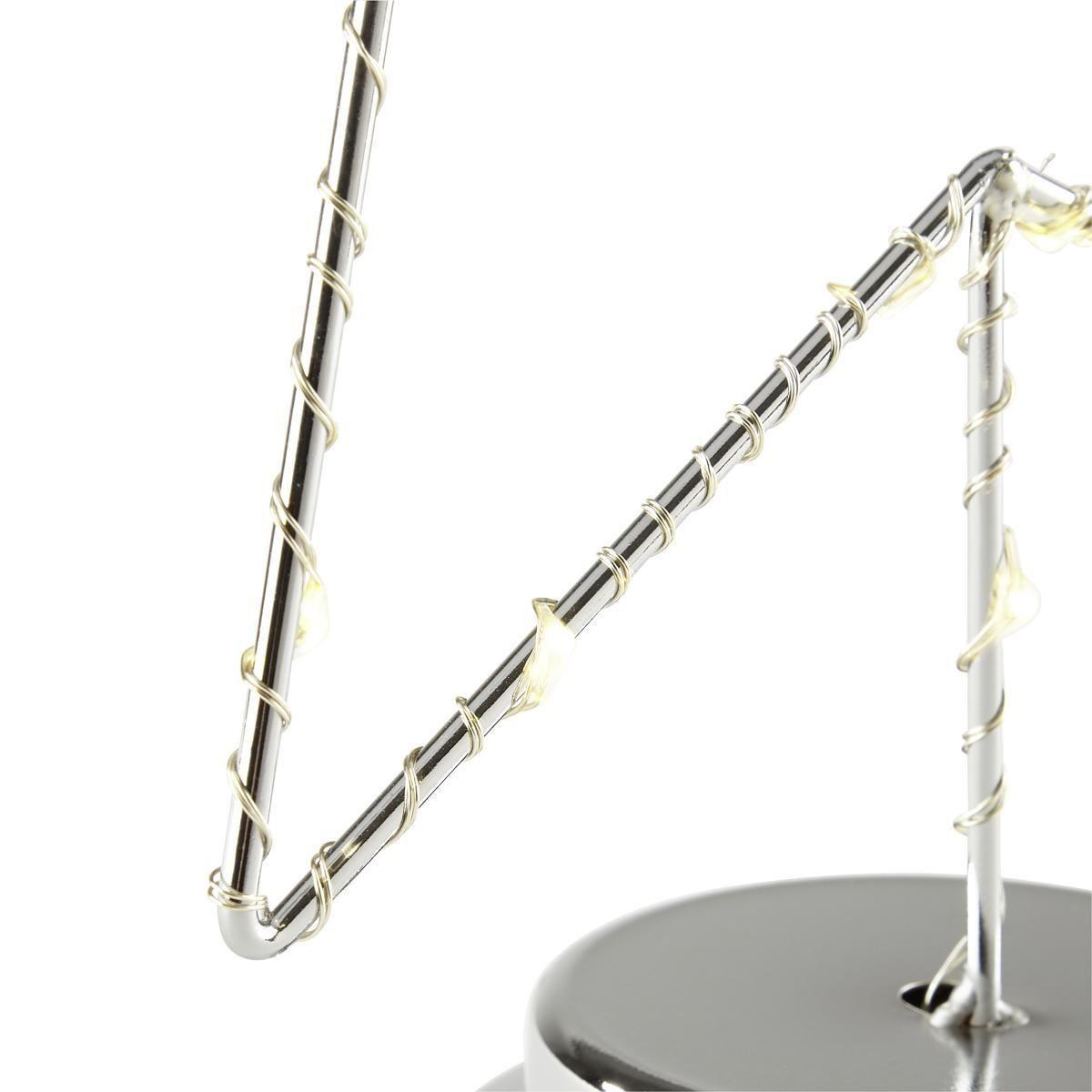 Dekoračná hviezda s LED 'FRISO' - strieborná, Modern, kov (27/8,5/31,5cm) - Bessagi Home