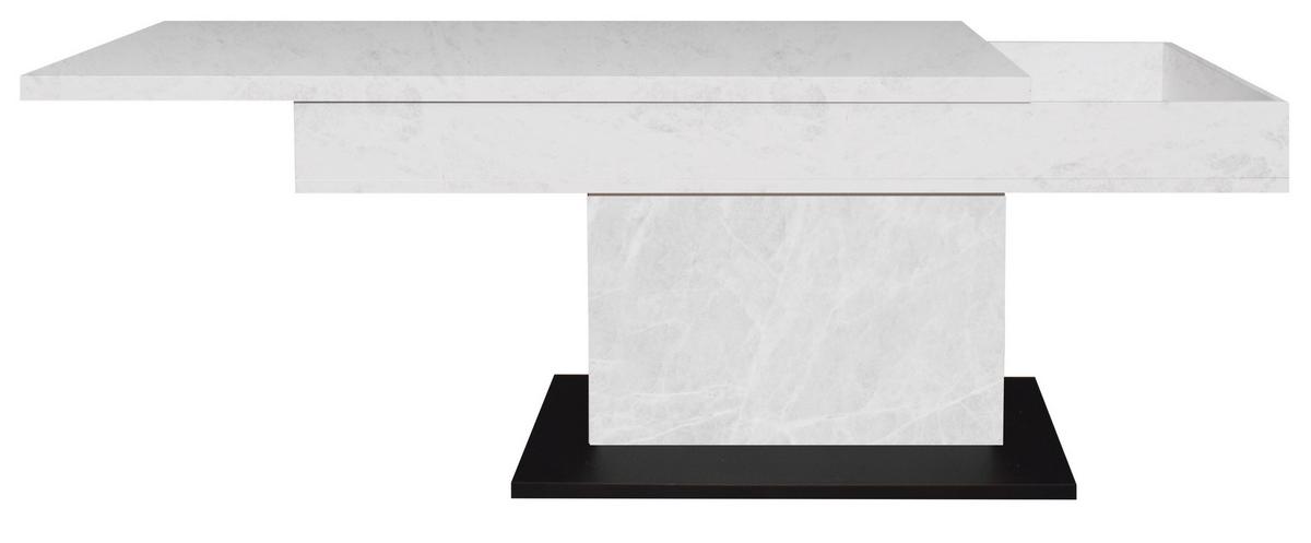 Couchtisch Lift Schwarz/weiß B: 110 Cm - Schwarz/Eiche Artisan, Design, Holzwerkstoff/Metall (110/58-77/60cm) - MID.YOU