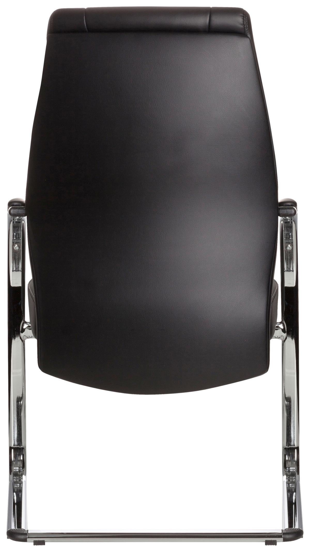 Besucherstuhl Vitoro V Schwarz Bis 150 Kg - Silberfarben/Schwarz, Basics, Textil/Metall (58/107/59cm) - MID.YOU