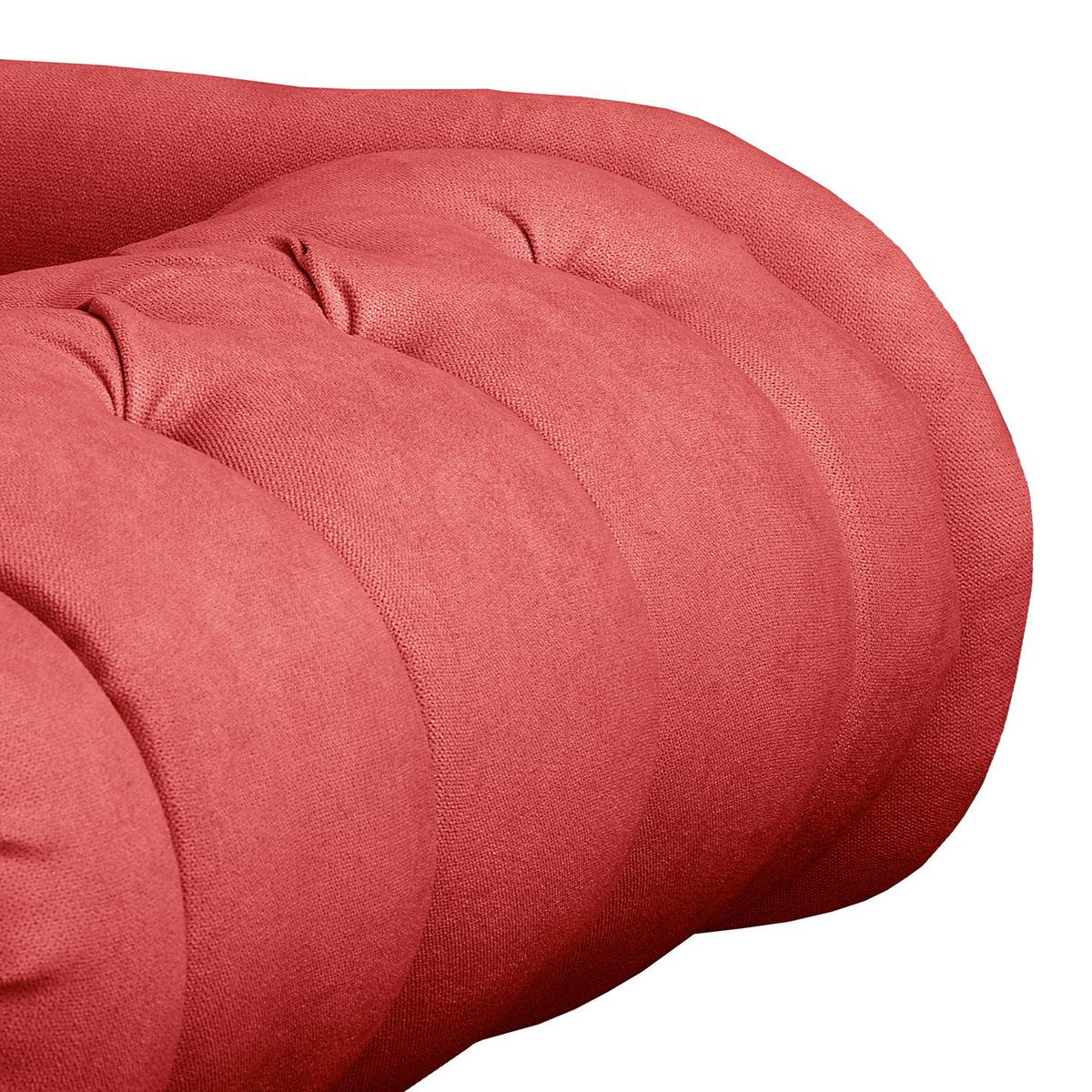 Récamiere Pako Rot B: 185cm - Rot/Braun, Design, Textil (185/93/75cm) - Livetastic