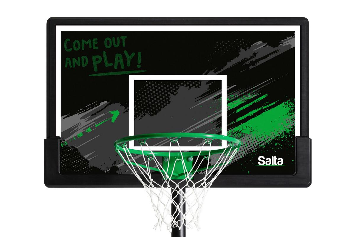 Basketballständer Salta Forward - Schwarz/Grün, KONVENTIONELL, Kunststoff/Metall (110/287-362/175cm) - Salta