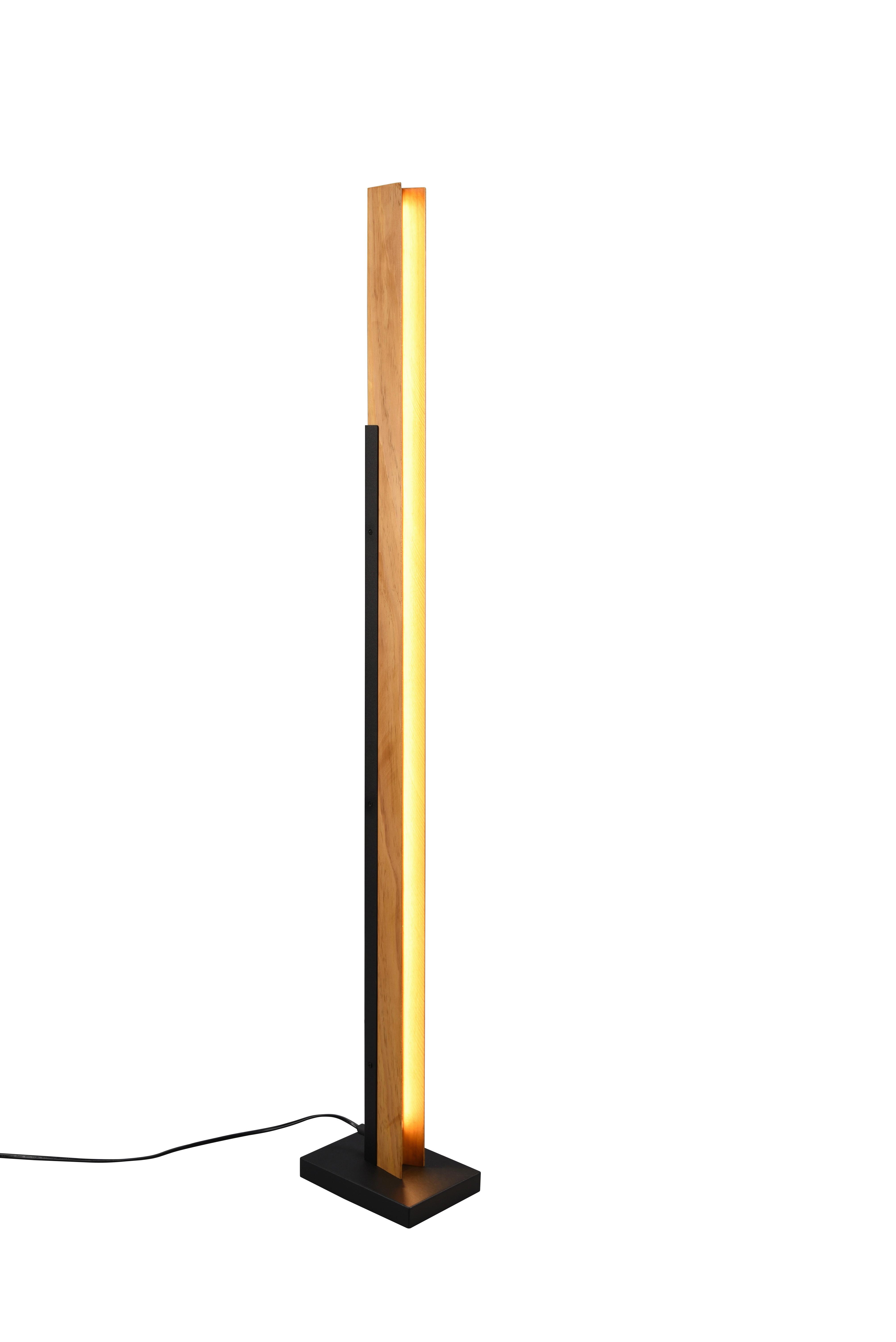 LED-Stehleuchte 441610132 Kerala - Schwarz/Braun, Design, Holz/Metall (13/120/19cm) - Trio Leuchten