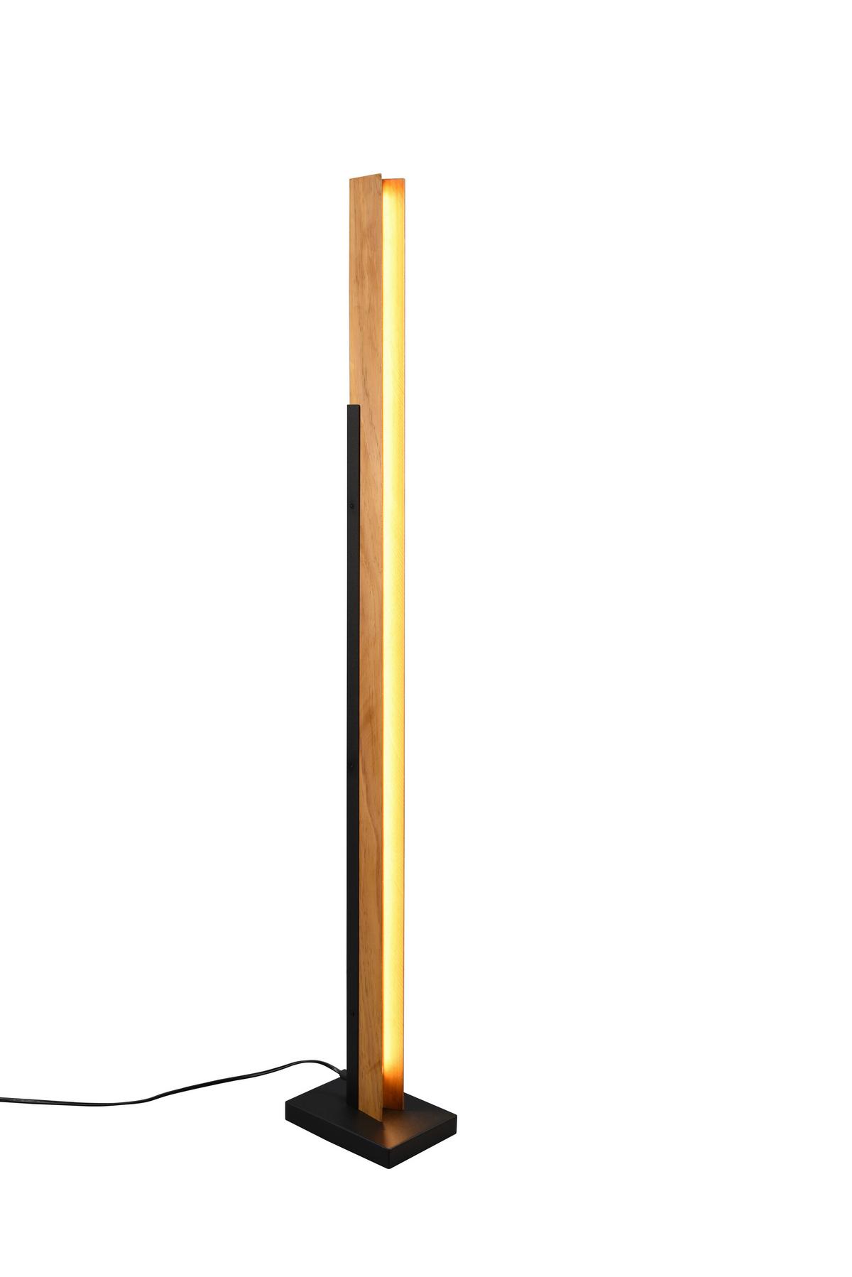 LED-Stehleuchte 441610132 Kerala - Schwarz/Braun, Design, Holz/Metall (13/120/19cm) - Trio Leuchten
