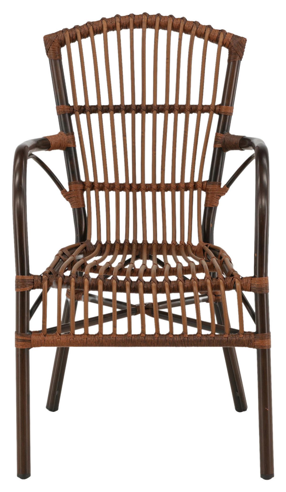 Gartensessel Galera Aluminium - Braun, KONVENTIONELL, Metall (55/90/63cm) - Gardenson