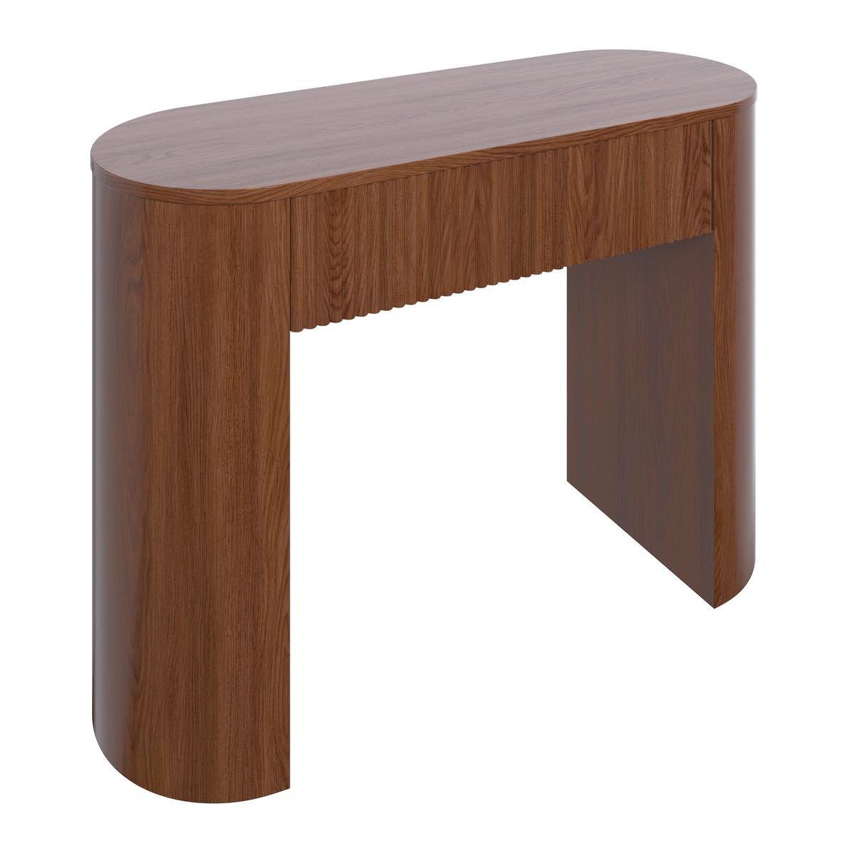 KONZOLOVÝ STOLEK NOAH - barvy vlašských ořechů, Moderní, kompozitní dřevo (112/79/40cm) - Bessagi Home