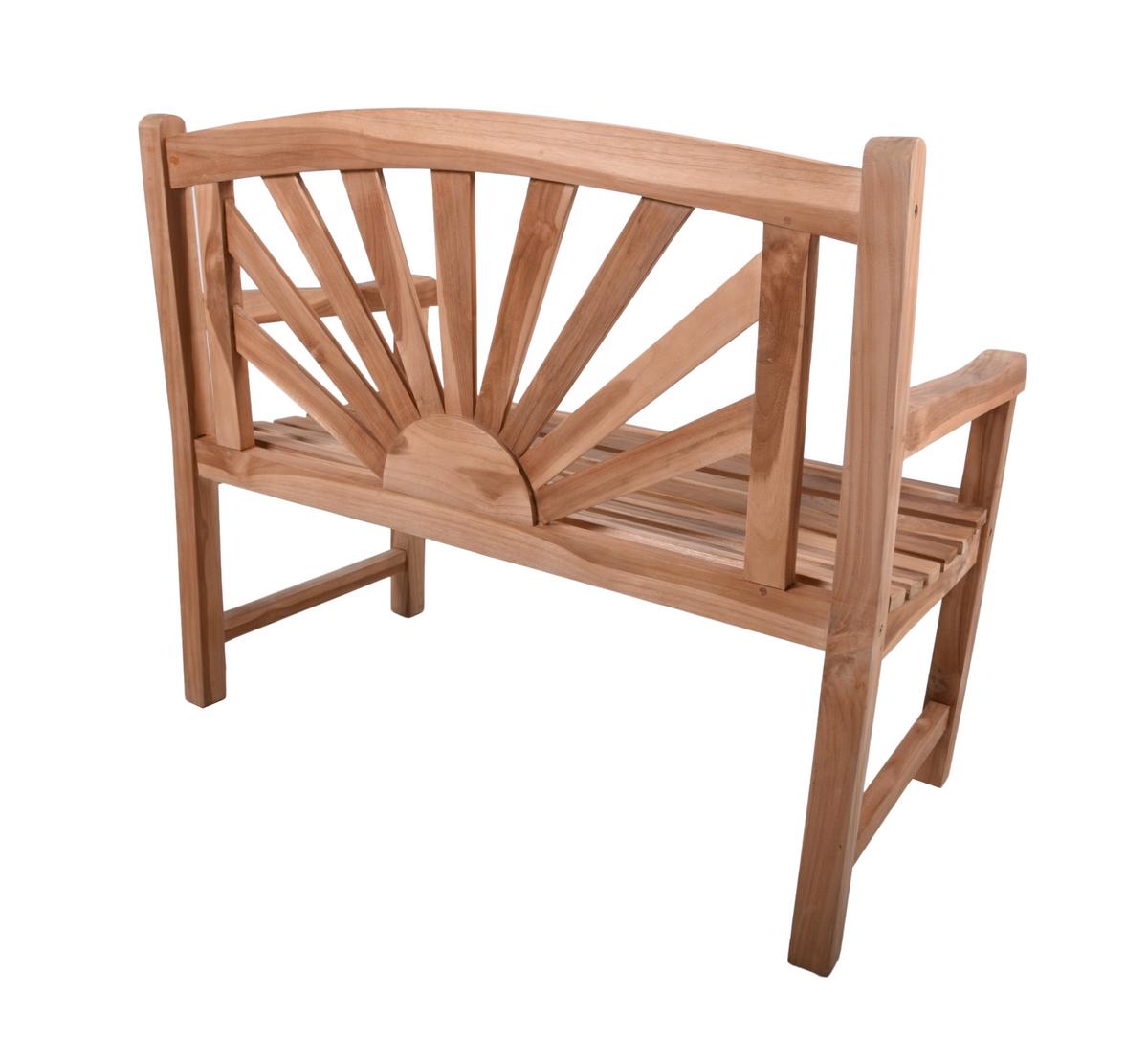 Gartenbank Holz Marisa 2-Sitzer - Braun/Teakfarben, MODERN, Holz (110/92/64cm) - Gardenson
