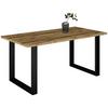 Esstisch Alex Schwarz, Plankeneiche - Plankeneiche/Schwarz, MODERN, Holzwerkstoff/Metall (200/100/78cm) - Livetastic