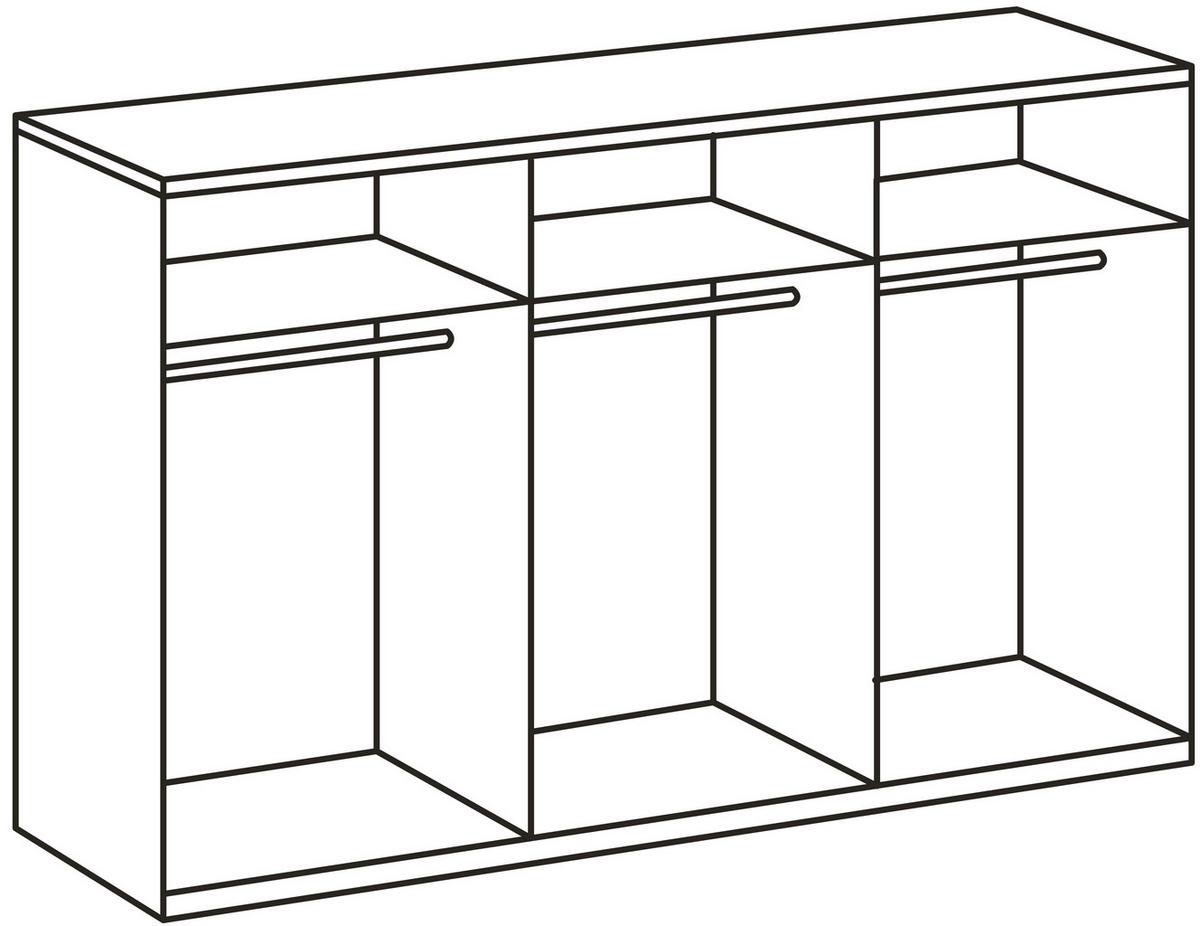 Stauraum Schwebetürenschrank mit viel Weißer