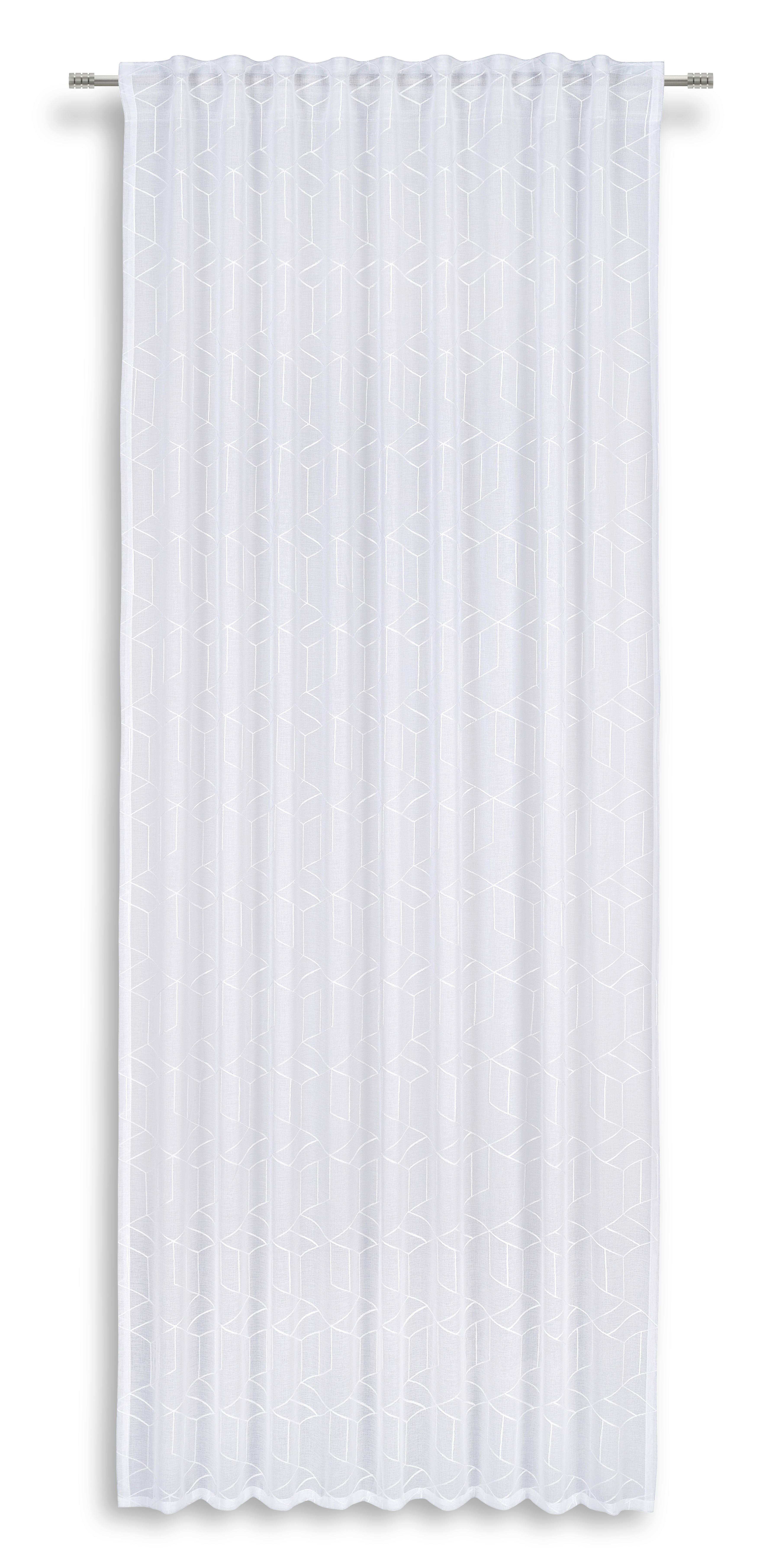 Fertigvorhang Sabina - Weiß, MODERN, Textil (140/245cm) - Luca Bessoni