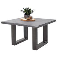 Couchtisch Holz mit Massiver Tischplatte Cartagena, Akazie - Grau/Nickelfarben, MODERN, Holz/Metall (75/45/75cm)