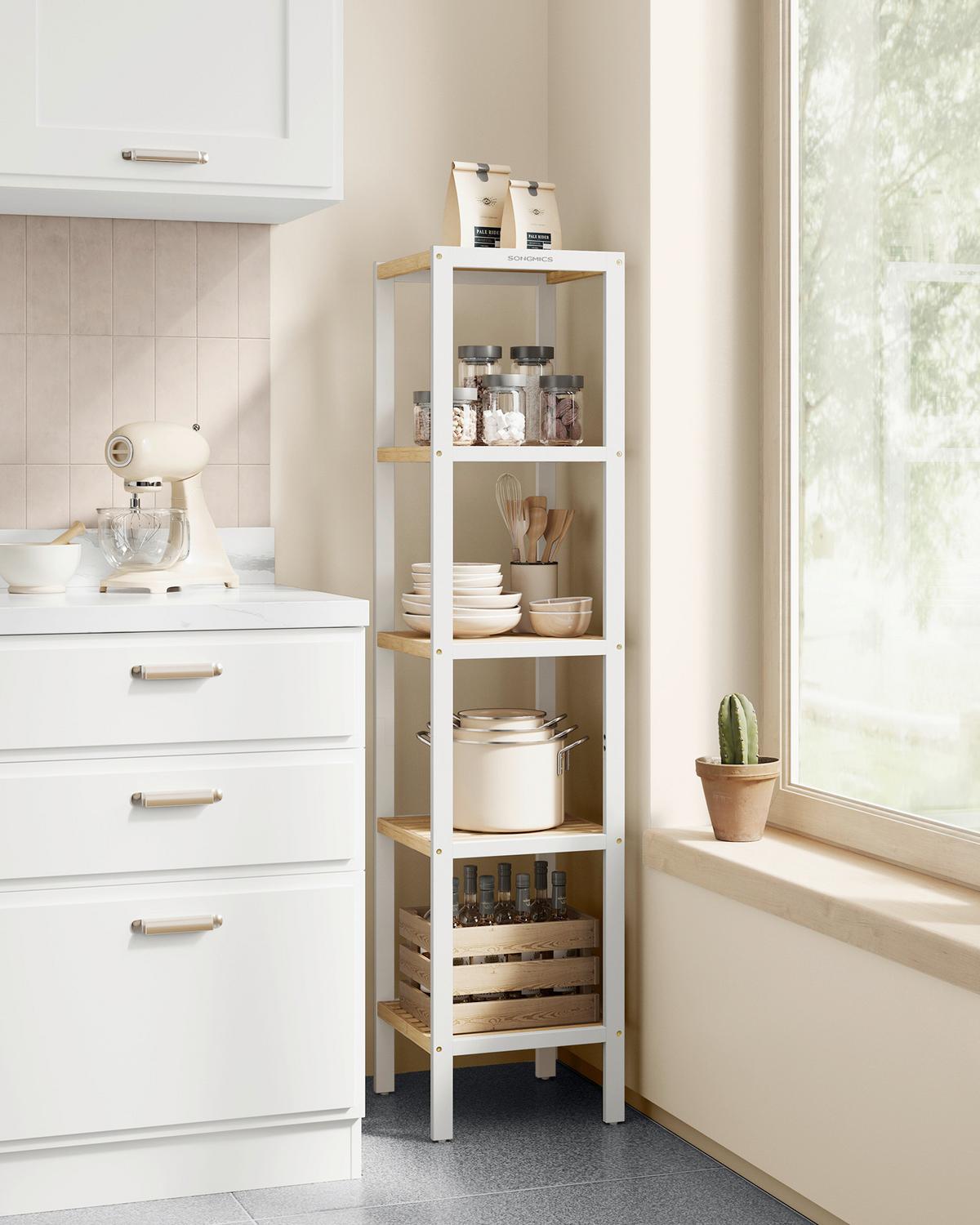REGAL Naturfarben/Weiß B: 33 cm - Naturfarben/Weiß, Basics, Naturmaterialien (33/146/33cm)