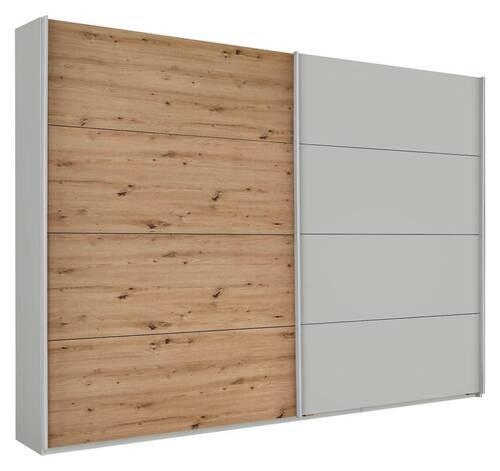 Skříň S Posuvnými Dveřmi Feldkirch 8, 271/210 Cm - šedá/barvy dubu, Moderní, kov/kompozitní dřevo (271/210/62cm)