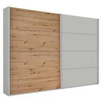 Skříň s posuvnými dveřmi Feldkirch 8, 271/210 cm - šedá/barvy dubu, Moderní, kov/kompozitní dřevo (271/210/62cm)