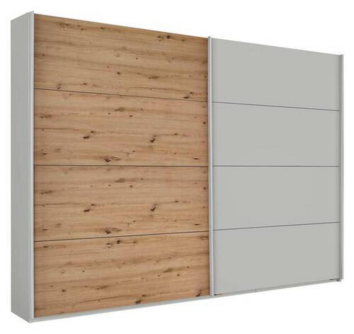 Skříň s posuvnými dveřmi Feldkirch 8, 271/210 cm - šedá/barvy dubu, Moderní, kov/kompozitní dřevo (271/210/62cm)