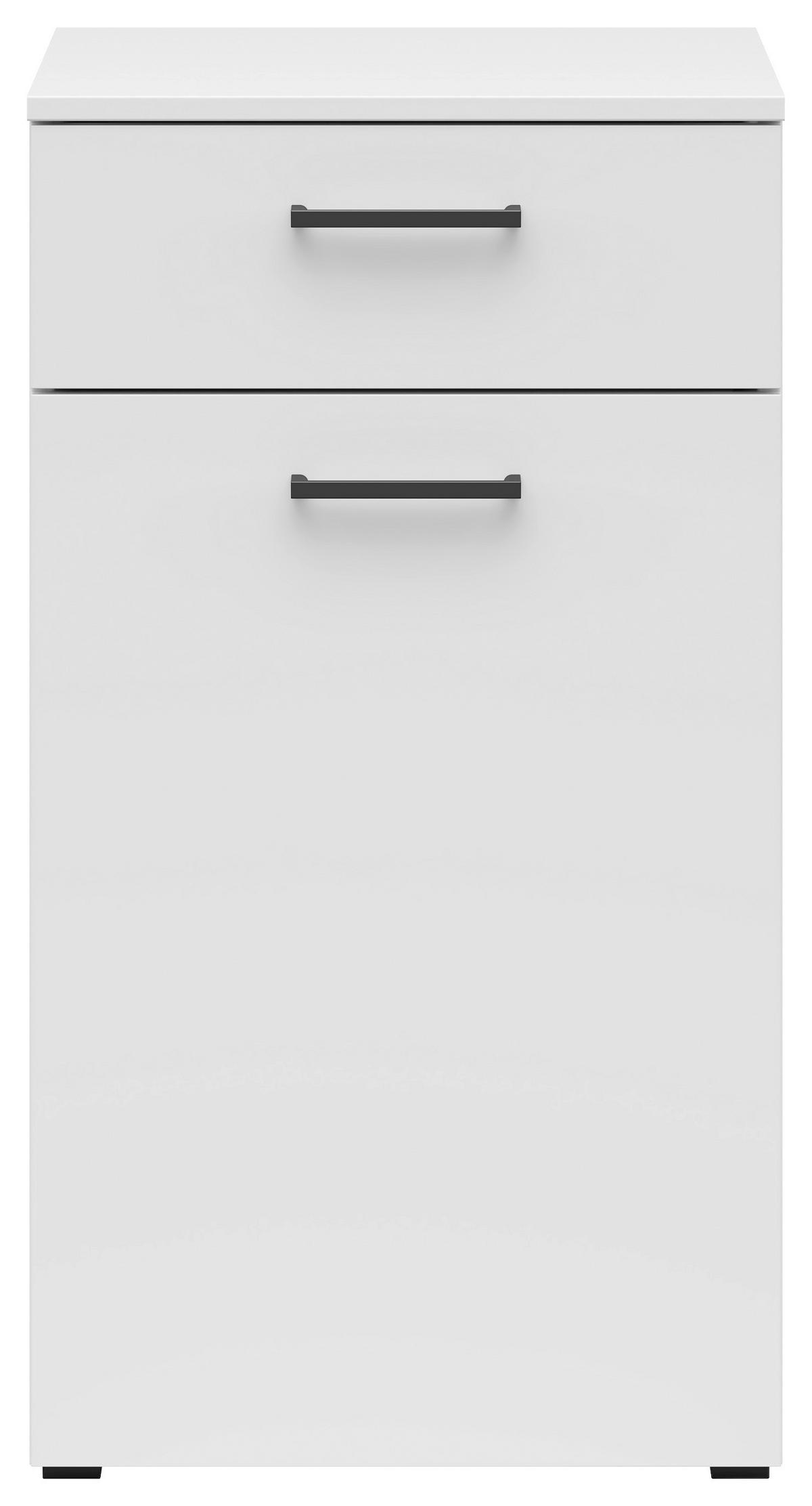 Komód Cabinet - fehér, Modern, faalapú anyag (45/83/40cm)