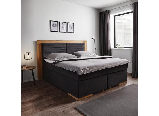 Americká Posteľ Melly 180x200 Cm Vrátane Toppera - tmavosivá, Moderný, drevo/textil (206/210/130cm) - Mömax modern living Americká Posteľ Melly 180x200 Cm Vrátane Toppera - tmavosivá, Moderný, drevo/textil (206/210/130cm) - Mömax modern living