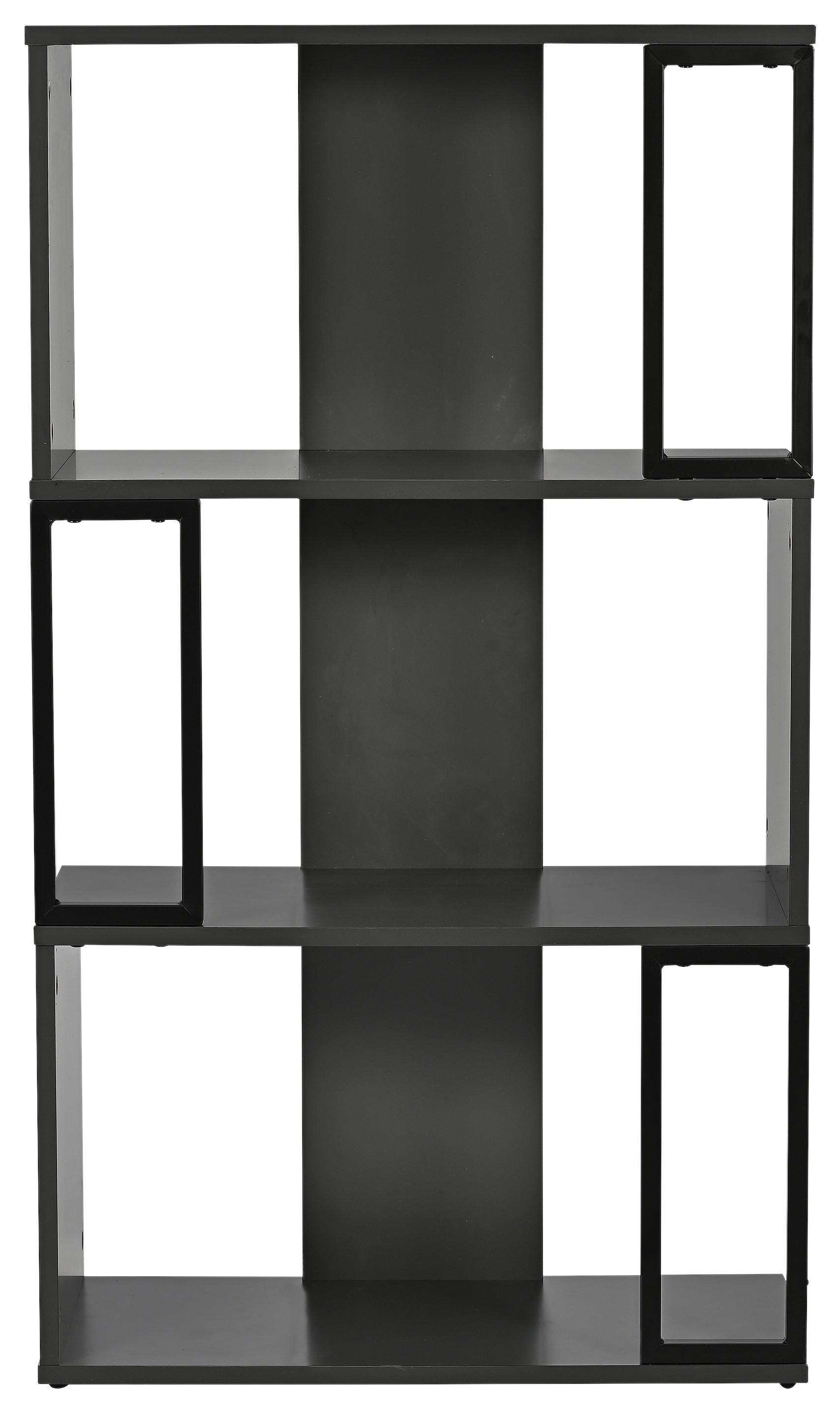 Regál MARBELLA, antracit/čierna - černá, Moderní, kov/kompozitní dřevo (60/106/30cm) - Mömax