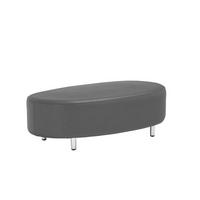 Gartenhocker Aalborg - Chromfarben/Schwarz, Basics, Kunststoff/Metall (70/40/122cm) - Gardenson