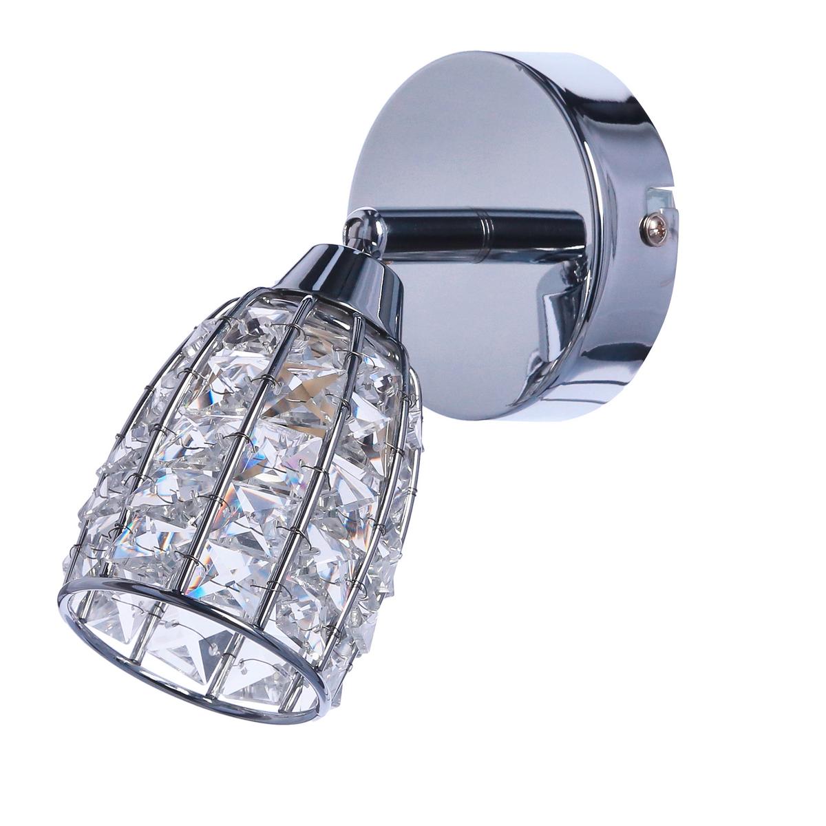 Strahler 91-13385 Shiba - Chromfarben/Transparent, KONVENTIONELL, Glas/Metall (15/8.5cm)