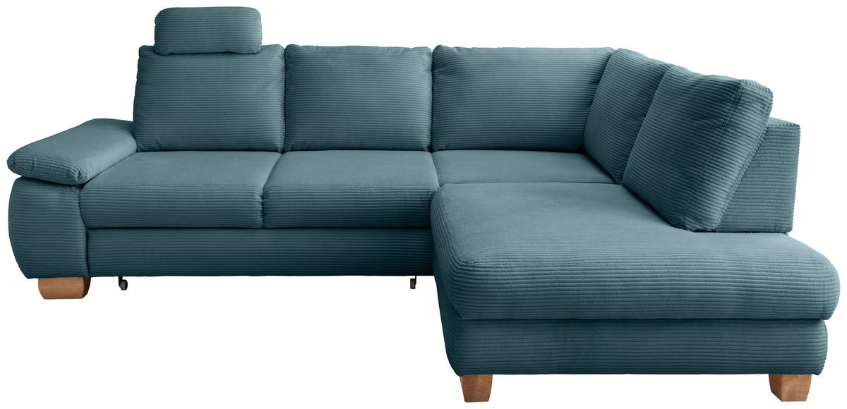 Eckschlafsofa Positano. Petrol S: 261x206 Cm - Wildeiche/Petrol, MODERN, Textil (261/206cm) - Livetastic
