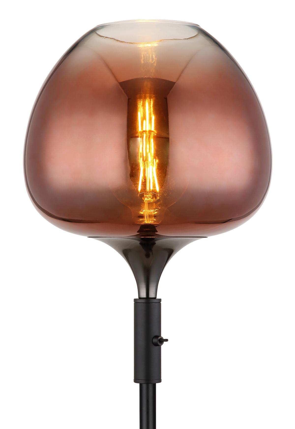 Stehleuchte 15548s2g - Klar/Chromfarben, Basics, Glas/Metall (29/165cm) - Globo