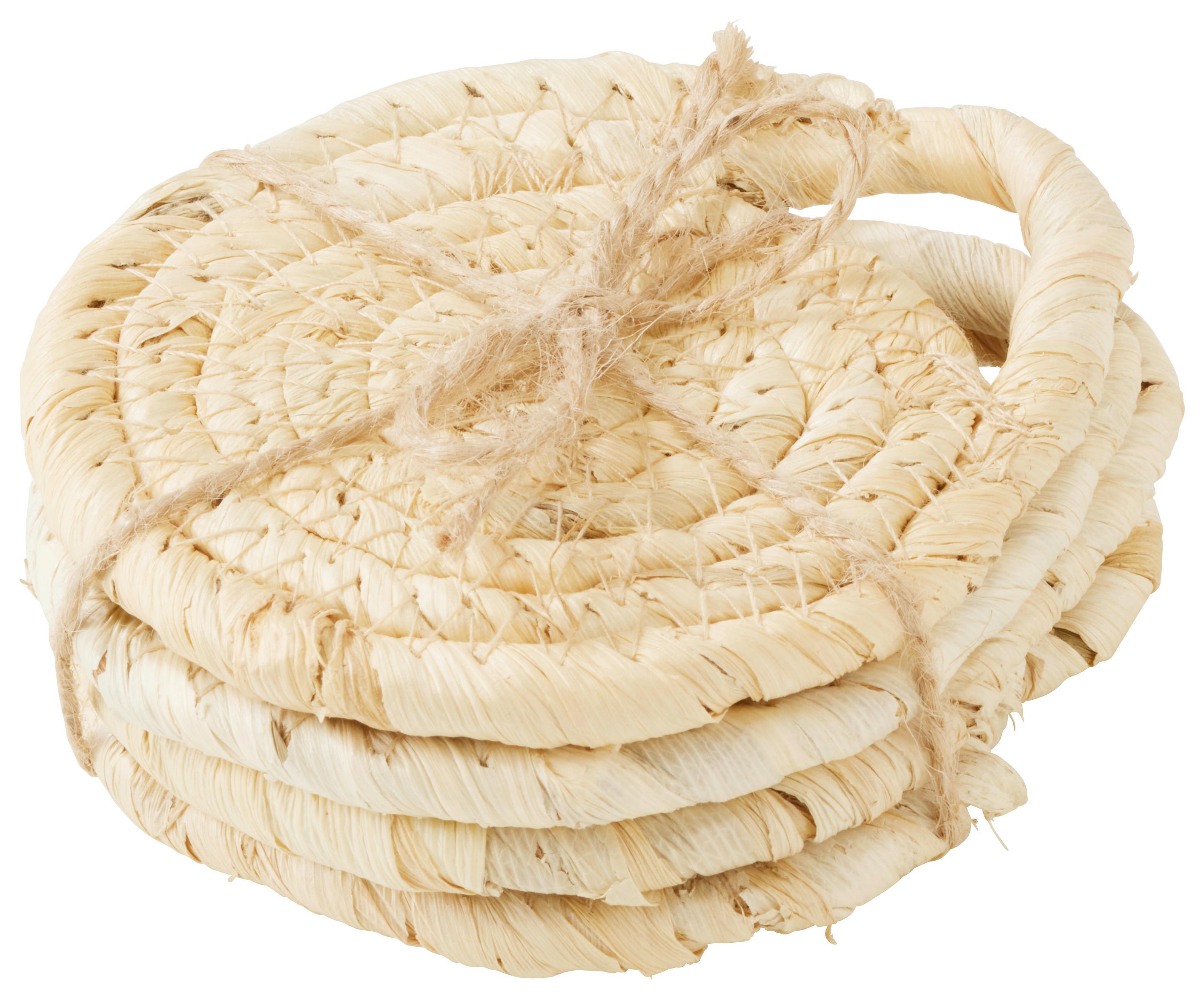 Sada podložek Nora, 4dílná - světle hnědá, Moderní, přírodní materiály (10/4cm)