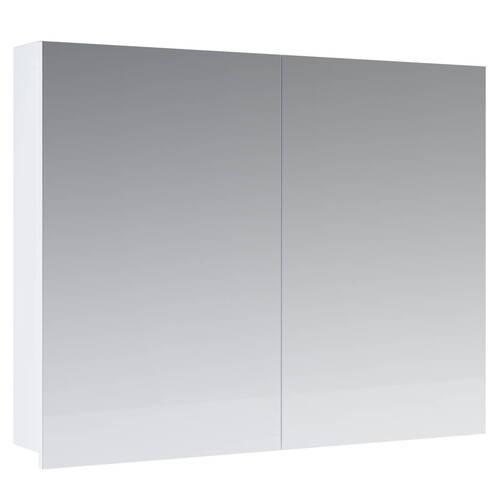 Spiegelschrank Flandu 2-Türig Weiß BxHxT: 60x59,4x12 cm - Weiß, MODERN, Holzwerkstoff (60/59,4/12cm) - MID.YOU
